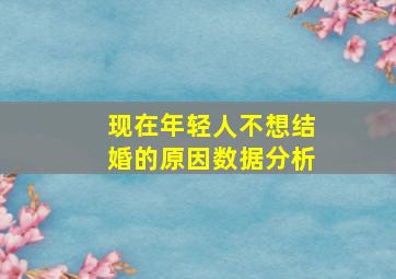 现在年轻人不想结婚的原因数据分析