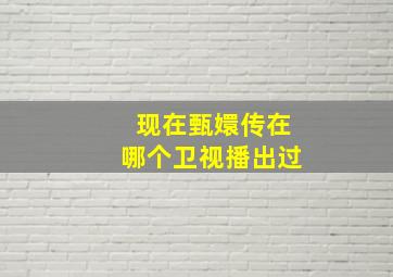 现在甄嬛传在哪个卫视播出过