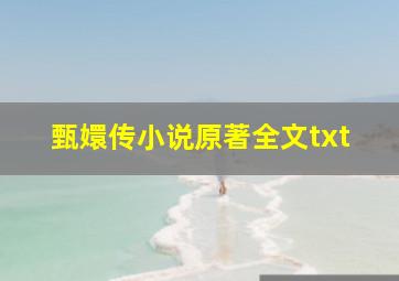 甄嬛传小说原著全文txt