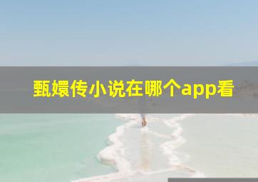 甄嬛传小说在哪个app看