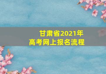 甘肃省2021年高考网上报名流程