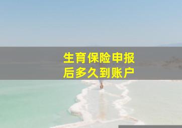 生育保险申报后多久到账户