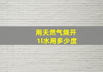 用天然气烧开1l水用多少度