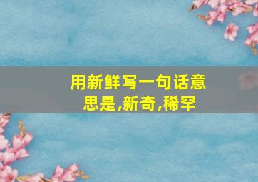 用新鲜写一句话意思是,新奇,稀罕