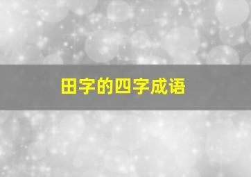 田字的四字成语