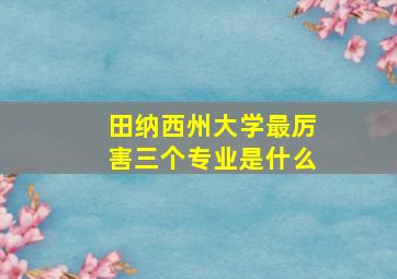 田纳西州大学最厉害三个专业是什么