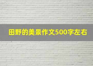 田野的美景作文500字左右