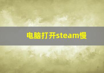 电脑打开steam慢