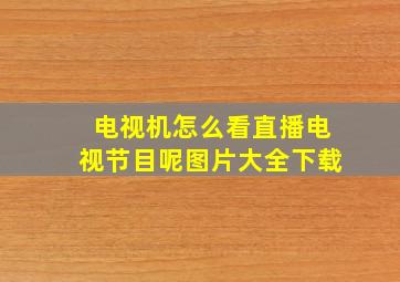 电视机怎么看直播电视节目呢图片大全下载