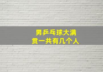 男乒乓球大满贯一共有几个人