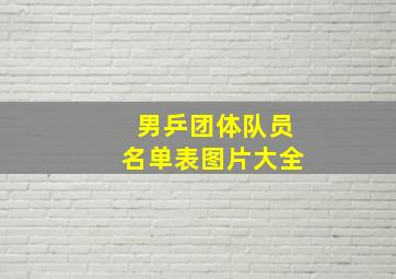 男乒团体队员名单表图片大全