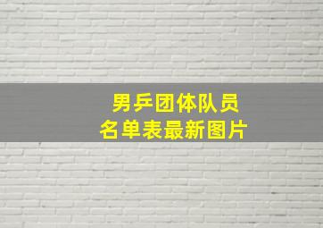 男乒团体队员名单表最新图片