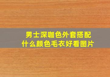 男士深咖色外套搭配什么颜色毛衣好看图片