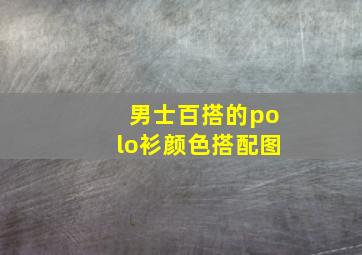 男士百搭的polo衫颜色搭配图