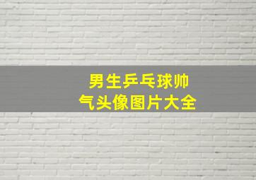 男生乒乓球帅气头像图片大全