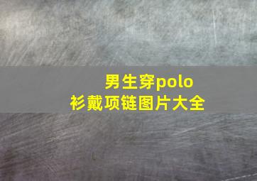 男生穿polo衫戴项链图片大全