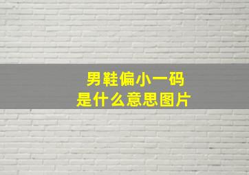 男鞋偏小一码是什么意思图片