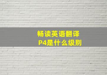 畅读英语翻译P4是什么级别