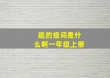 疏的组词是什么啊一年级上册