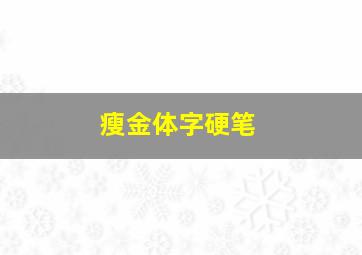 瘦金体字硬笔