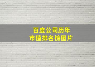 百度公司历年市值排名榜图片