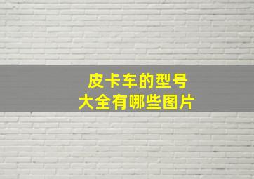 皮卡车的型号大全有哪些图片