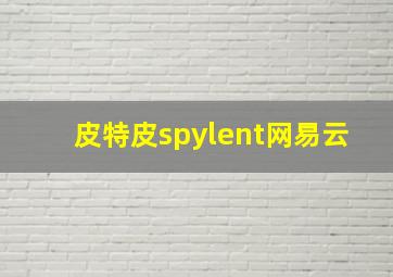 皮特皮spylent网易云