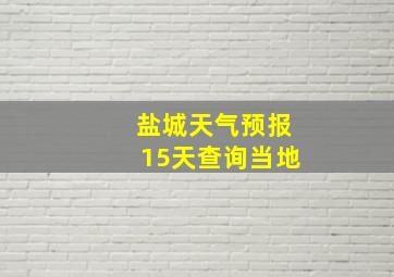 盐城天气预报15天查询当地