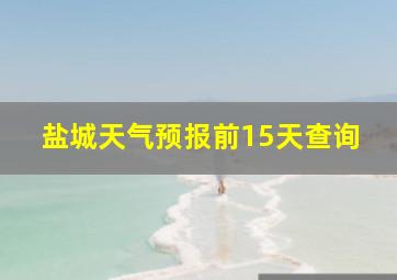 盐城天气预报前15天查询