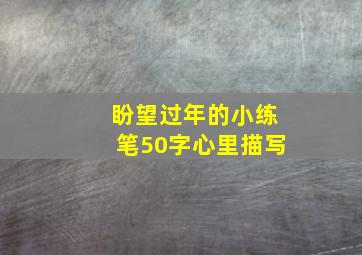 盼望过年的小练笔50字心里描写