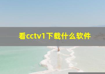 看cctv1下载什么软件