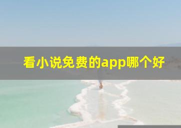 看小说免费的app哪个好