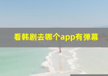 看韩剧去哪个app有弹幕