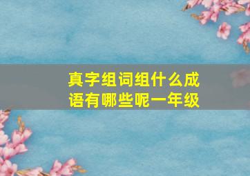 真字组词组什么成语有哪些呢一年级