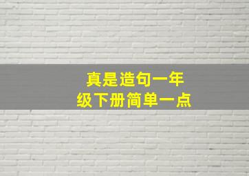 真是造句一年级下册简单一点