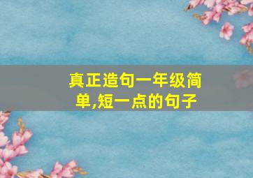 真正造句一年级简单,短一点的句子