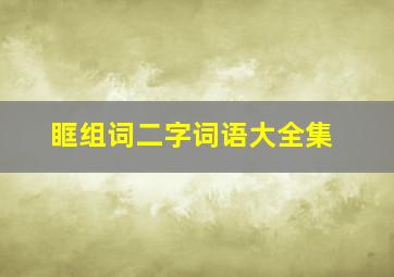 眶组词二字词语大全集