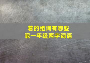 着的组词有哪些呢一年级两字词语