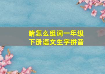 睛怎么组词一年级下册语文生字拼音