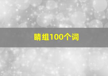 睛组100个词