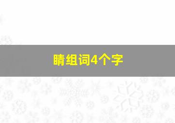 睛组词4个字