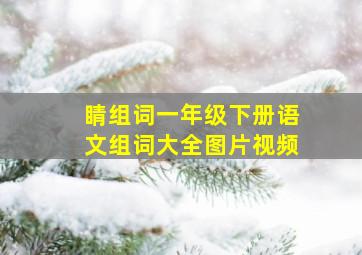 睛组词一年级下册语文组词大全图片视频