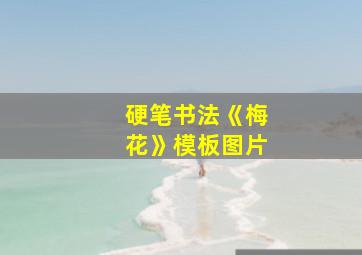 硬笔书法《梅花》模板图片