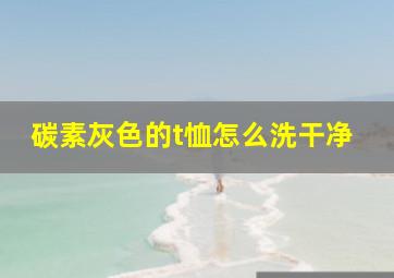 碳素灰色的t恤怎么洗干净