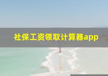 社保工资领取计算器app