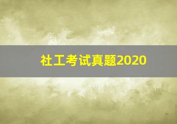 社工考试真题2020