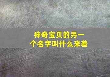 神奇宝贝的另一个名字叫什么来着