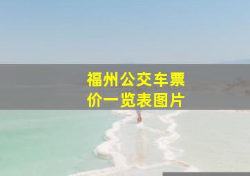 福州公交车票价一览表图片