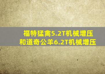 福特猛禽5.2T机械增压和道奇公羊6.2T机械增压