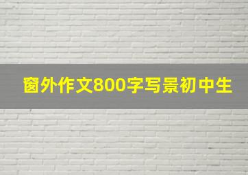 窗外作文800字写景初中生